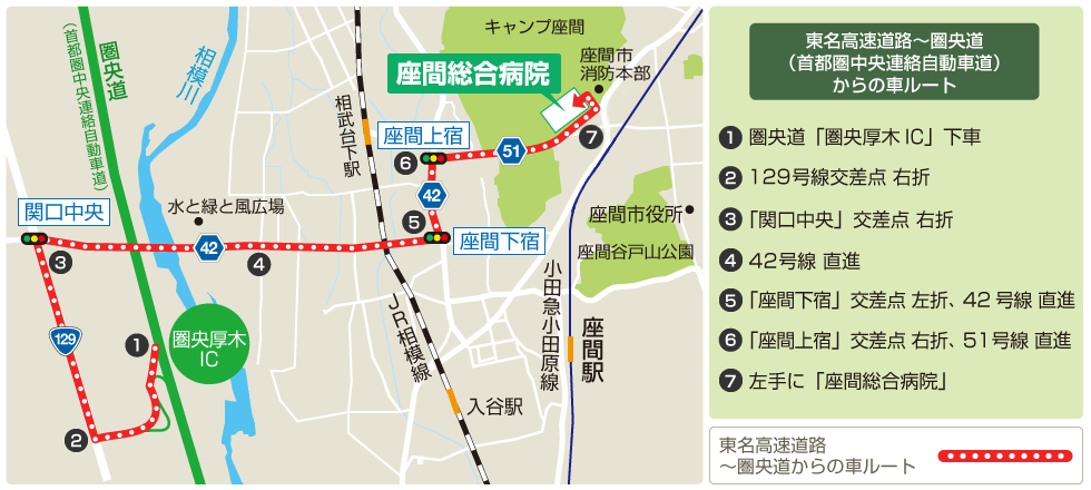 圏央道からの車ルート